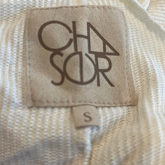 *WHITE* NWT, Chaser, Women’s ribbed double back cut out long sleeve Dolman top - Picture 2 of 5